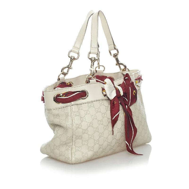 Gucci backpacks for women with a multi - pocket designGucci Guccissima Positano Tote (31427)