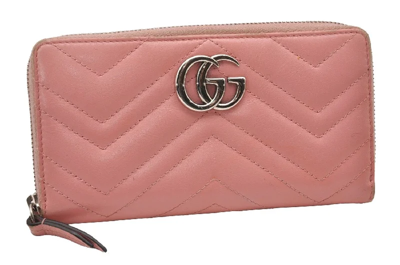 Ladies Gucci Dionysus bags with a detachable shoulder strapAuthentic GUCCI GG Marmont Double G Long Wallet Purse Leather 443123 Pink 2825I