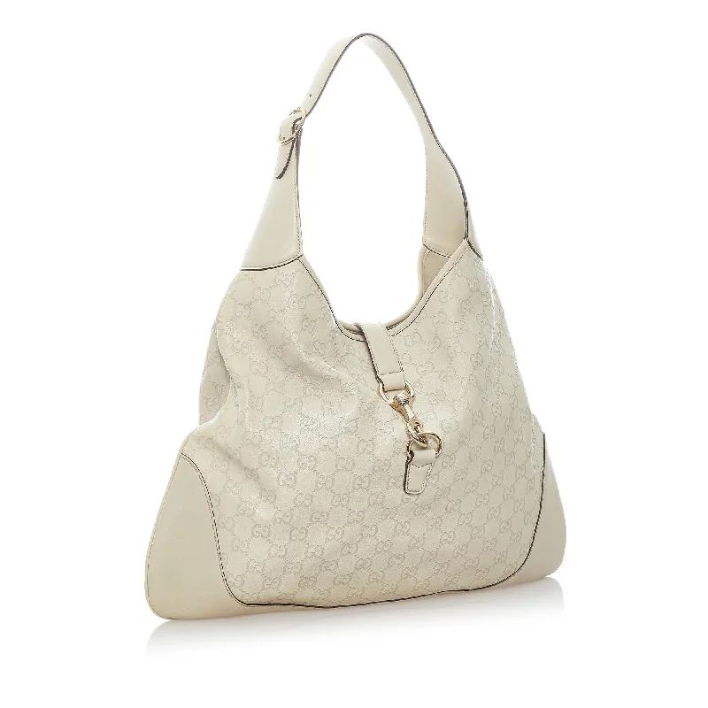 Gucci backpacks for women with a sleek silhouetteGucci Guccissima New Jackie Shoulder Bag (32303)