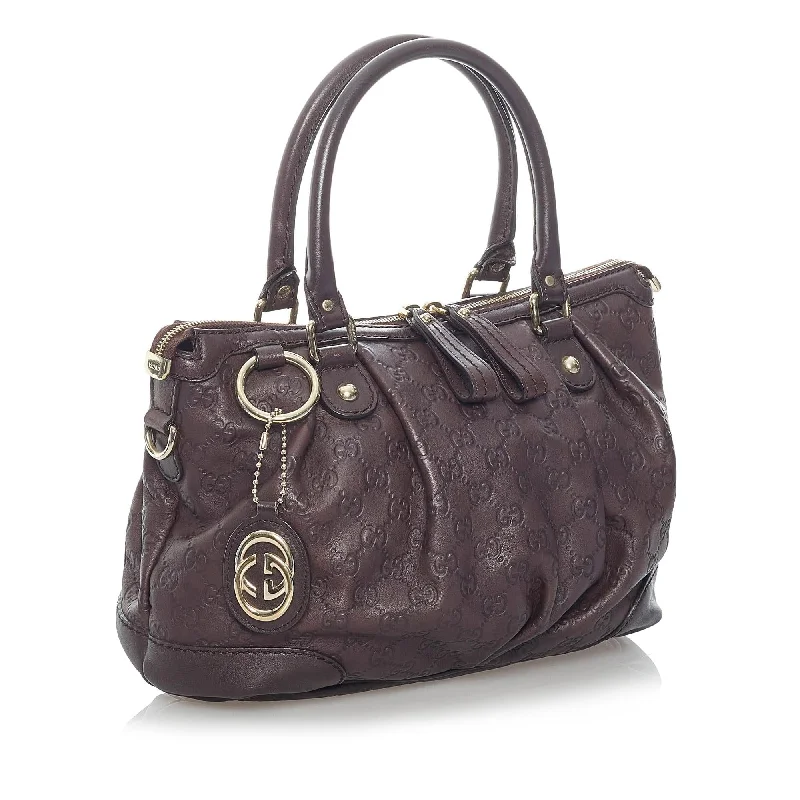 Gucci handbags for women with a patent - leather finishGucci Guccissima Sukey Handbag (31118)