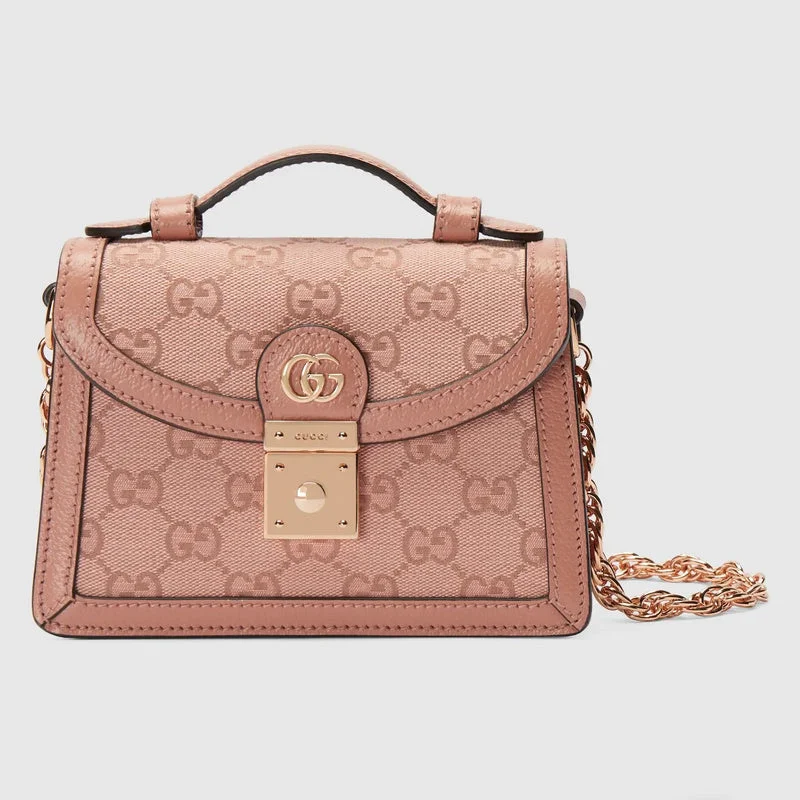 Women Gucci bags with a chain - link trim and a leather bodyWF - Gucci Bags - 487