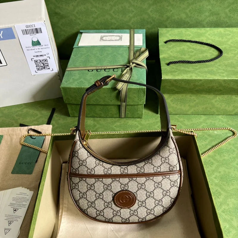 Women Gucci bags with a chain - link trim and a leather bodyWF - Gucci Bags - 562